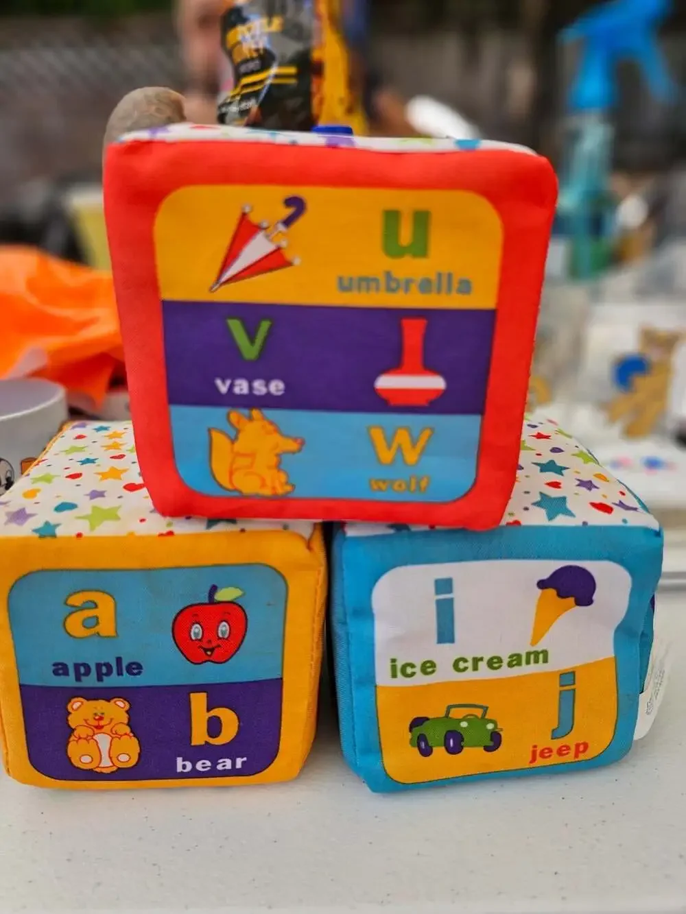 Jolly USA Alphabet Soft Baby Blocks